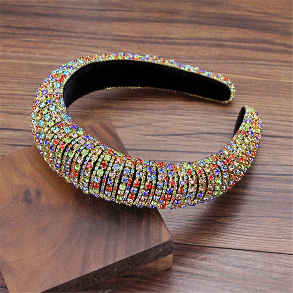 Rhinestone Pearl Haiband Wedding Headdress Full Crystal GOLD gold