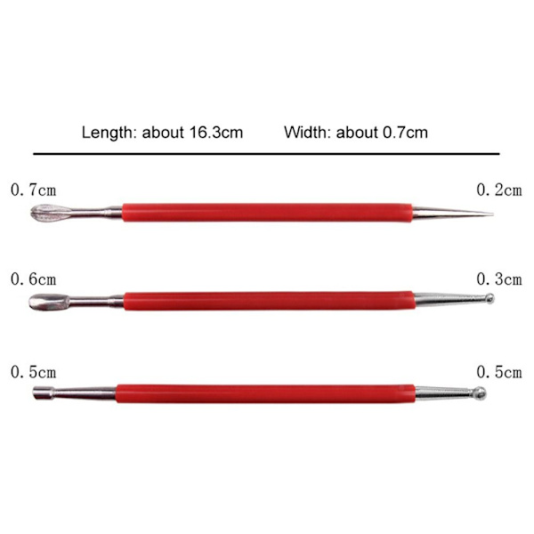 Carving Indentation Pen Clay Crimping Pen Læder Gravering Pen