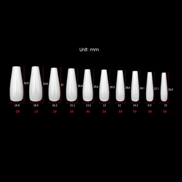 Christmas French Fake Nails Ballerina False Nail 2 2 2