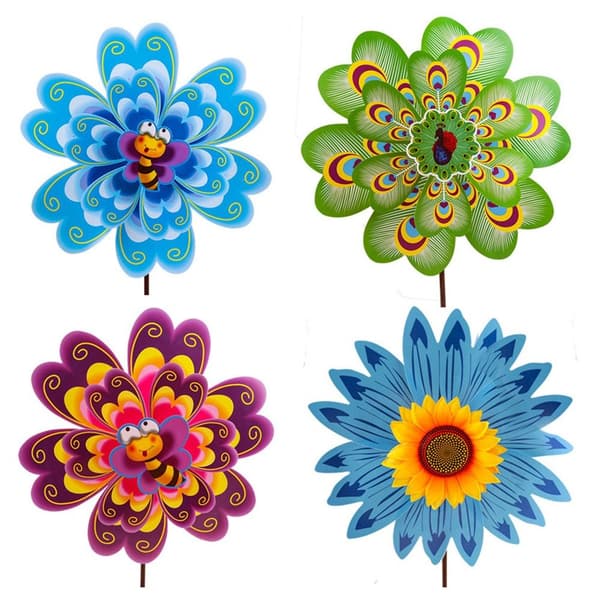 Färgglada solrosväderkvarnar Layout Pinwheels Leksaker 2 2 2