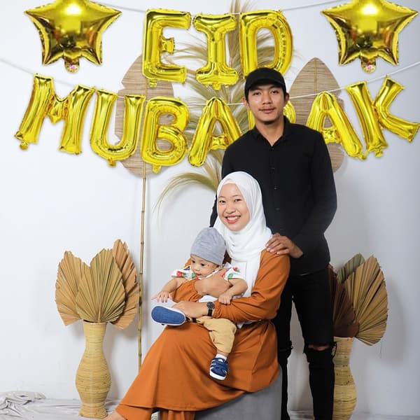 Eid Mubarak Eid Balloner GULD GOLD