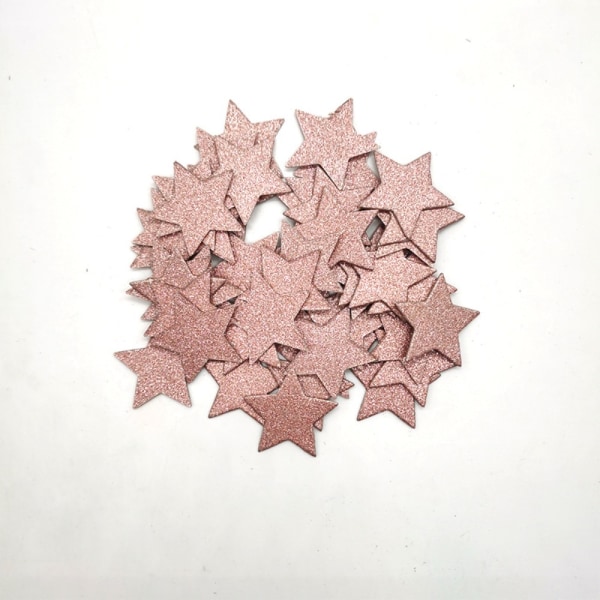 200 stk papirkonfetti papirrester ROSE GULL FEMSPEKKEDE STJERNE Rose Gold Five-pointed Star-Five-pointed Star