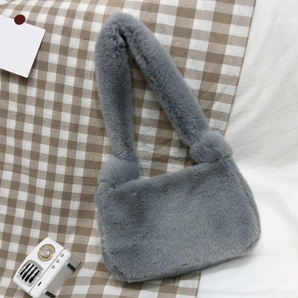 Firkantet Veske Håndveske LYS GRÅ light grey