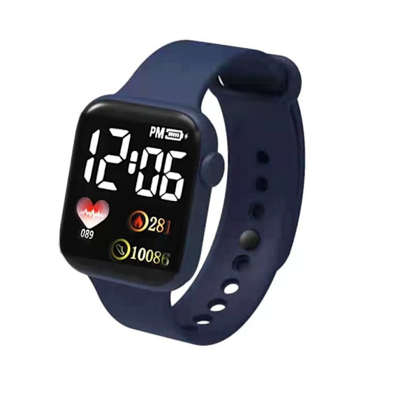 LED elektroninen watch Digitaalinen watch TUMMAN SININEN dark blue
