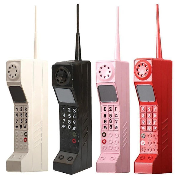 Mobil Brick Phone Model Brick Mobiltelefon Dekoration Hantverk ROSA Pink