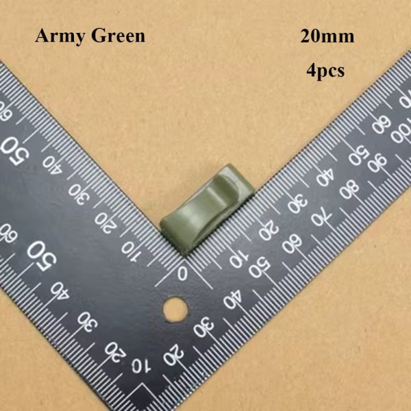 4st Molle Webbing Spänne Bältesände Clip ARMY GREEN 20MM Army Green 20mm