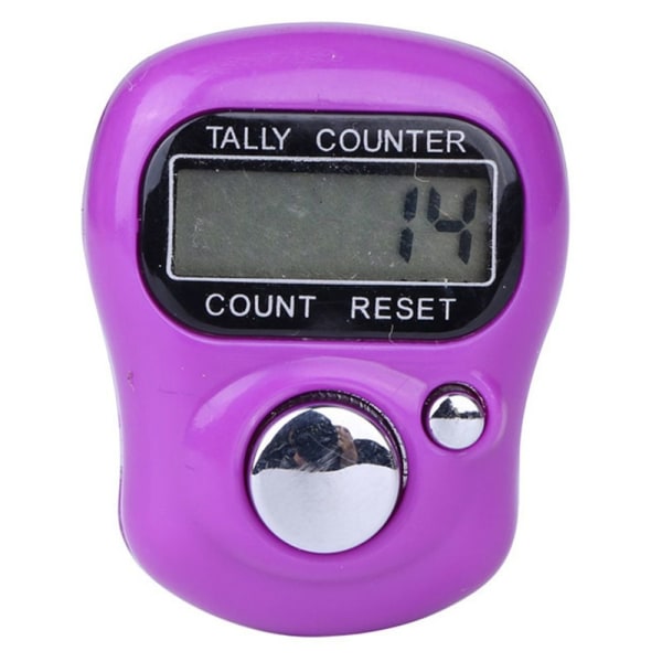 Elektronisk Finger Counter Finger Ring Timer LILA purple