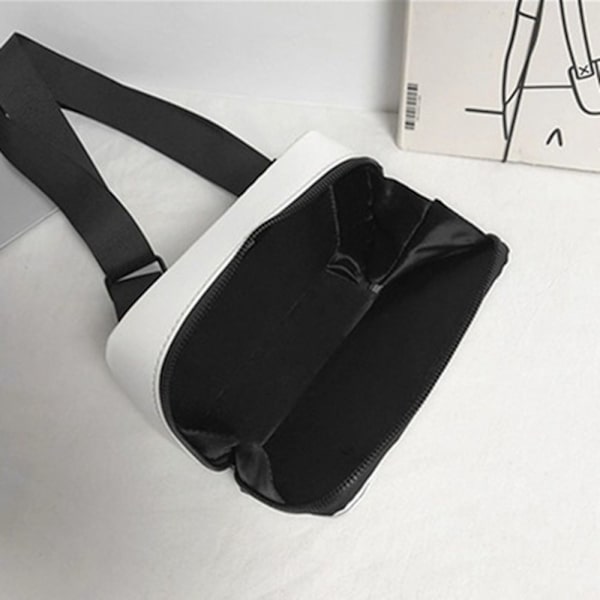 Hip-hop Messenger Box Bag Trendig axelväska svart