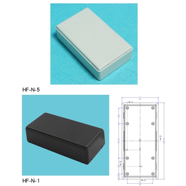 Elektronisk projektboks Vandtæt dæksel Projekt 49X28X14MM 49x28x14mm