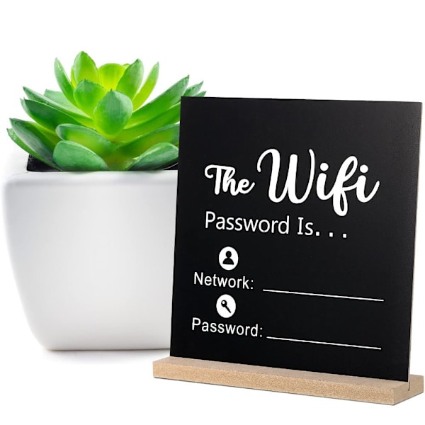 WiFi Sign Chalkboard WiFi Adgangskode Sign Board
