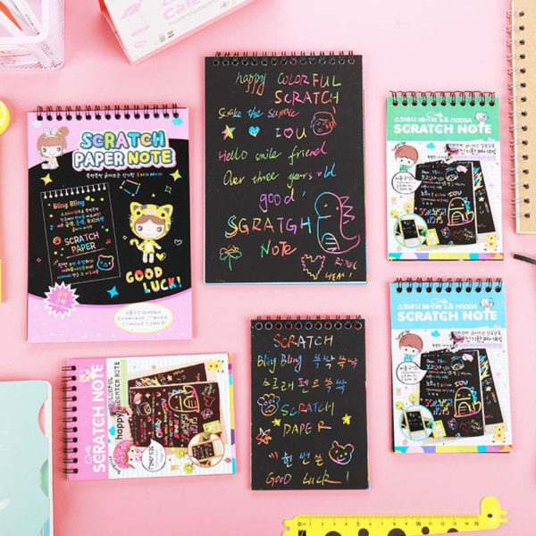 Scratch Notebook Scratch Art Painting Doodle MPINK PINK MPink