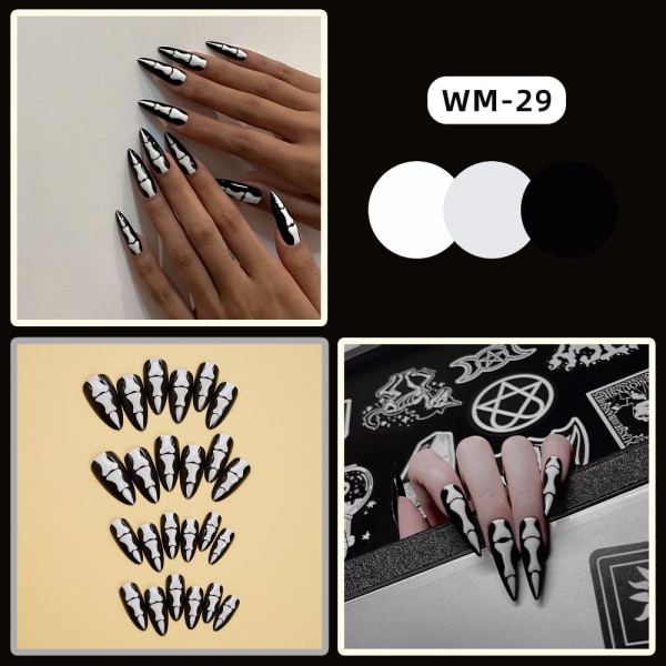 Halloween Fake Nails Pumpkin Nails WM-10 WM-10 WM-10
