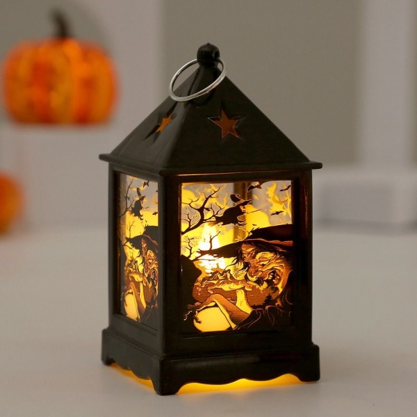 Halloween vindlampe dekorasjon Lys HEKS HEKS witch