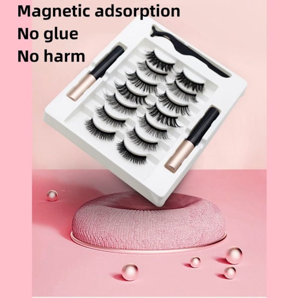 Magnetic Eye lashes Eyeliner Kit 7 Pairs False Lashes Nestemäinen Eyeliner