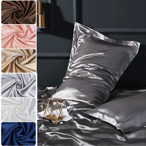 Moderne silke pudebetræk Anti-rynke grey