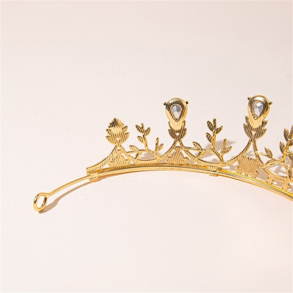Rhinestone Queen Crown Barokk Queen Crown GULL Gold