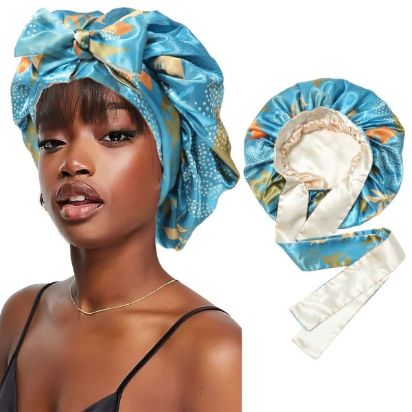 Satin Sleep Cap Silkeaktig Satenghette KAFFE coffee