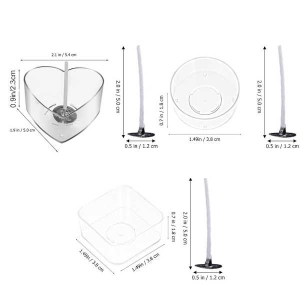 10 kpl Tealight Cup -telineet Mold NELIÖ Square