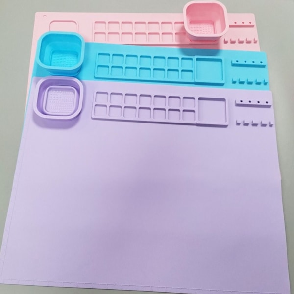 Silikone Craft-måtte Craft-måtte med rensekop PINK pink