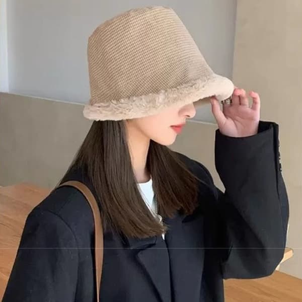 Fiskerhatte Plyshat SORT black