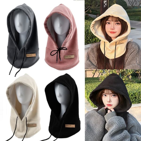 Blød Balaclava Pullover Hue til Kvinder, BEIGE beige