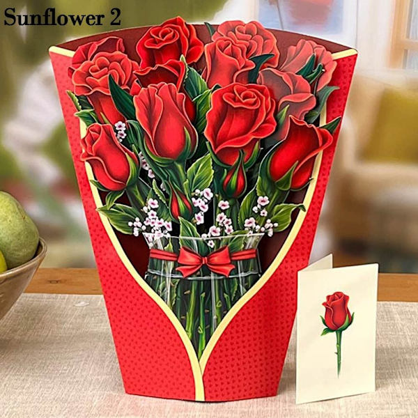 3D Pop-up bukett Papper Blommor LILY KORG LILY KORG Lily basket