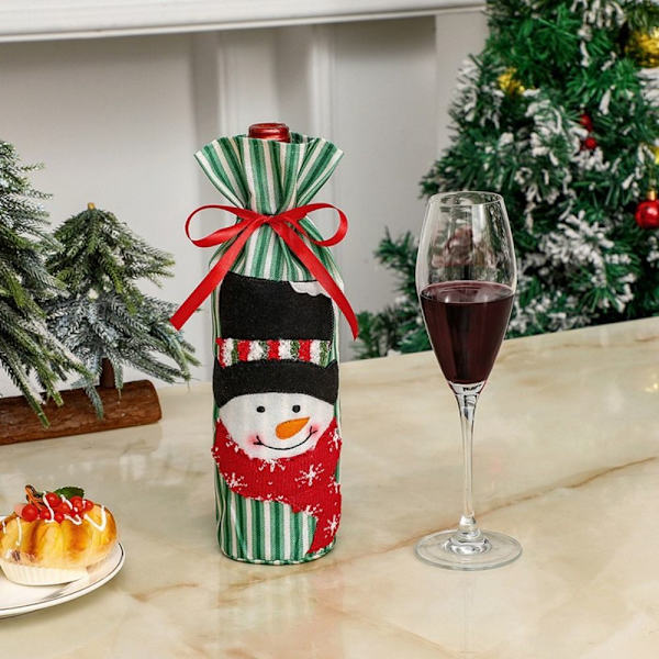 Christmas Wine Bottle Cover Champagne Bottle Cover SNOWMAN Snowman