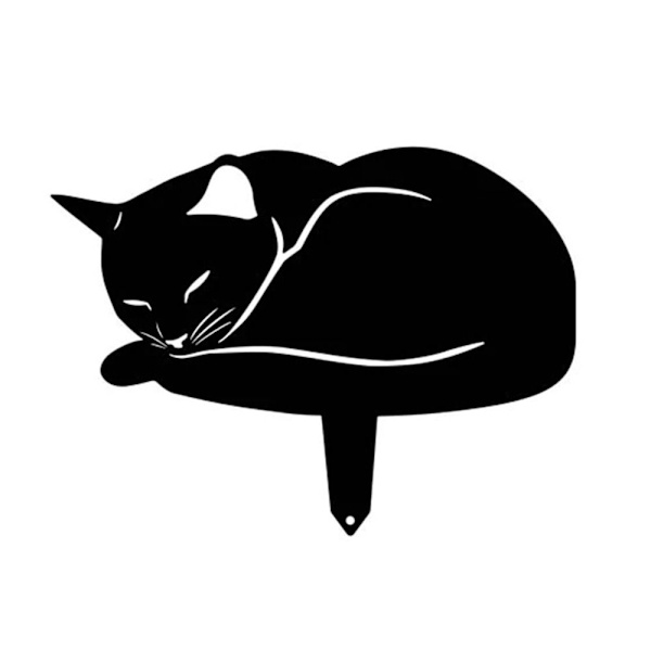 Kattmetallstatyer Trädgårdsprydnader F F F