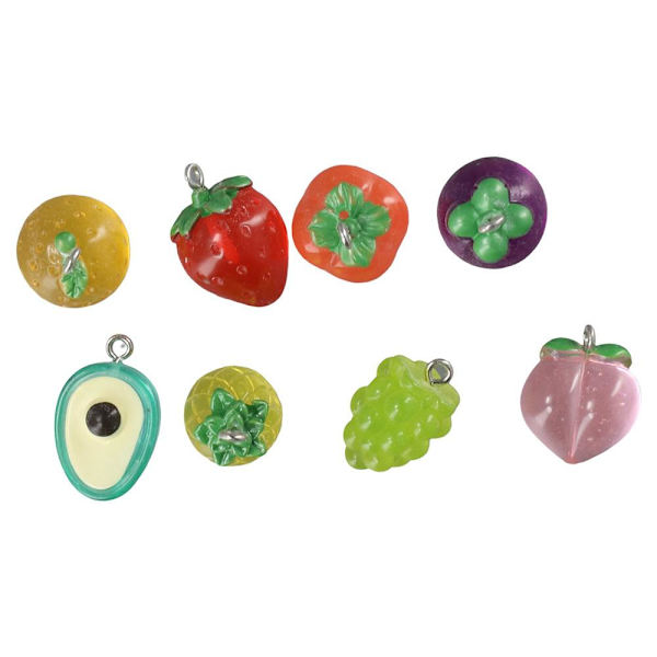 40 kpl 3D Resin Fruit Charms pieniä riipushelmiä