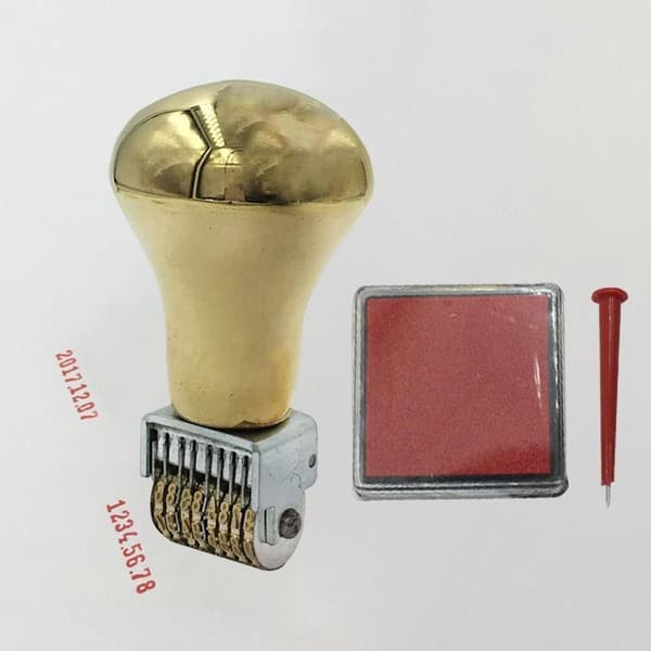 Justerbart datostempel Messing datostempelrulle datostempel