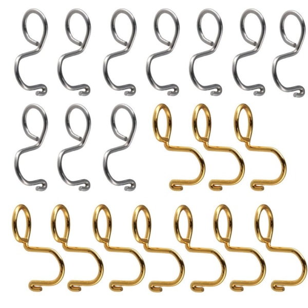 20 stk Bøjlekroge Rustfrit stål Materiale Kroge GULD&SØLV gold&silver