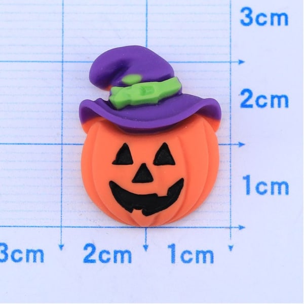 20 stk Halloween-gresskarfigur 3D-harpiks Flat GRESKINMONSTER pumpkin monster