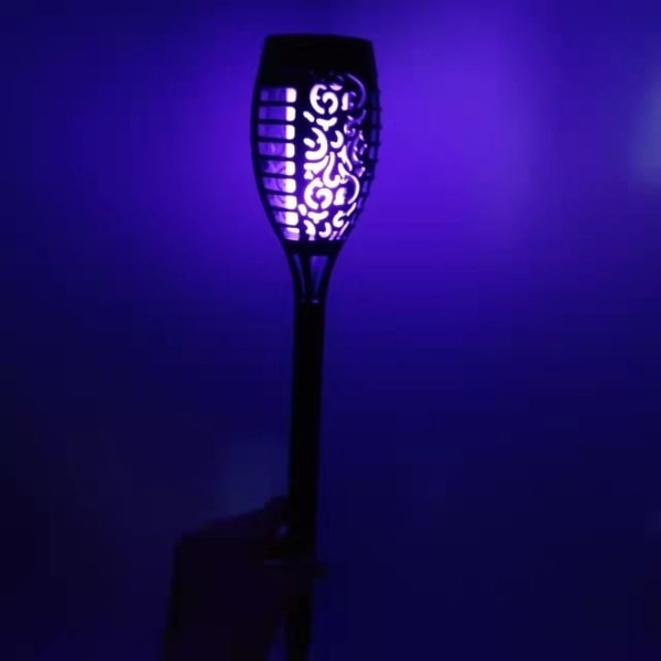 Solar Lampe Flamme Lys BLÅT blue