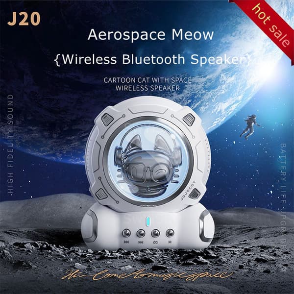 Astronaut Spaceman Charging Night Light Bluetooth högtalare svart