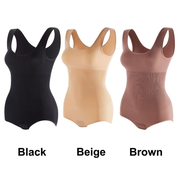 Sömlös Dam Bodysuit Shapewear SVART XS-S black XS-S