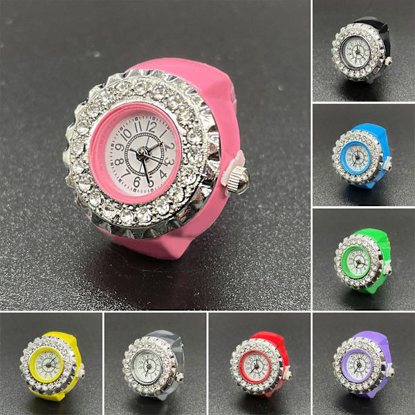 Digitalt Parur Ring Ring Ur SORT Black