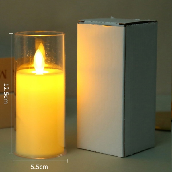 Elektroniske flammeløse stearinlys Flimrende stearinlys 5,5*12,5CM 5.5*12.5cm