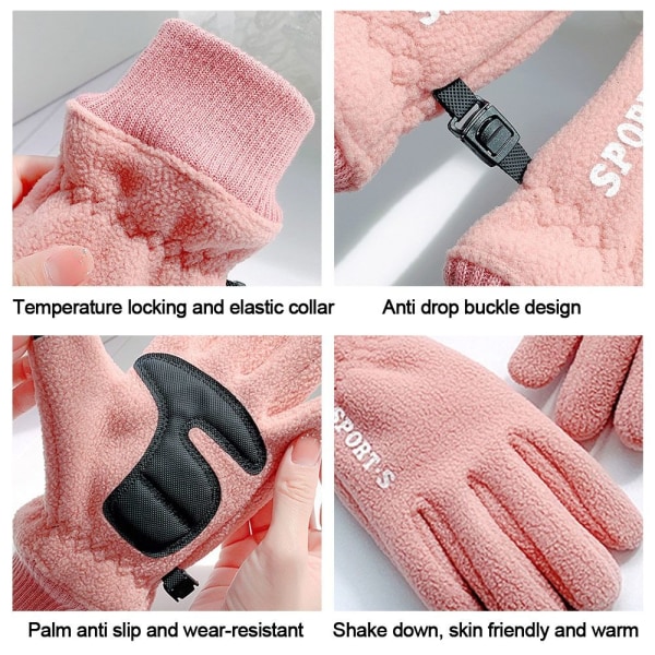 Lämpimät Naisten Käsineet Full Finger Gloves MUSTAJA NAISTEN NAISTEN black Women-Women