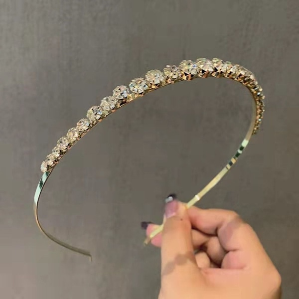 Rhinestones Pannband Kristaller Krona GULD gold