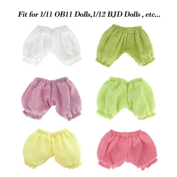 Mode Shorts Kläder Doll's Bomullsbyxor VIT White