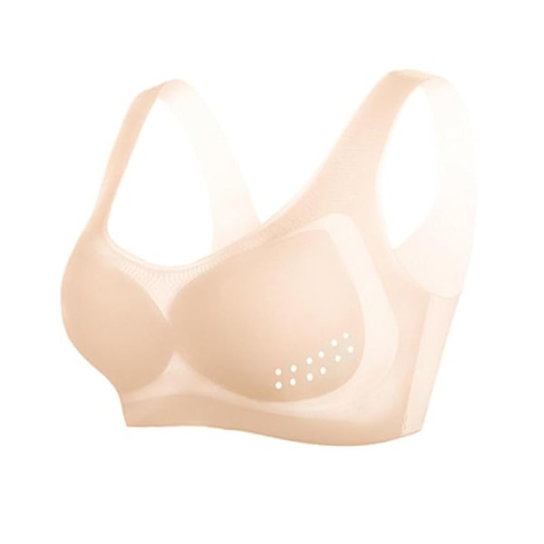 Ice Silk Lifting Bra Ion Lymfvitet Avgiftning Shaping Beige L