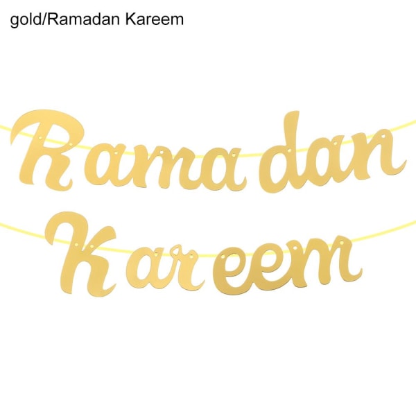 Hængende Flag Bunting Banner GULD RAMADAN KAREEM gold Ramadan Kareem-Ramadan Kareem