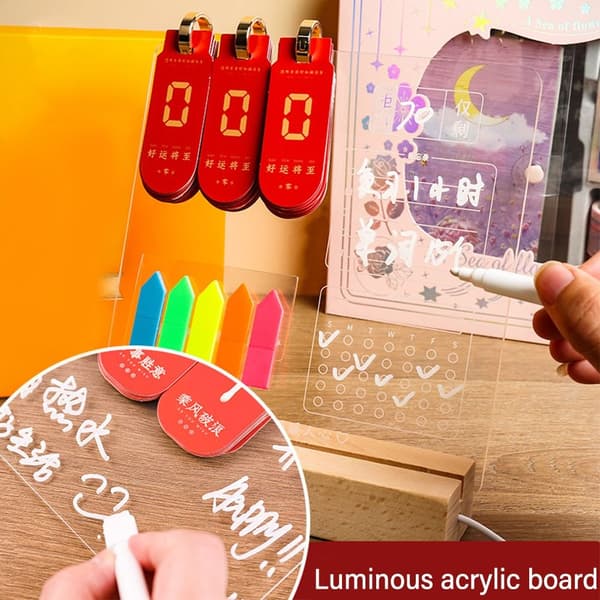 LED Nattlys Nedtelling Note Board 01 01 01