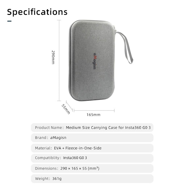 Bæretaske Opbevaringspose Hard Shell grey