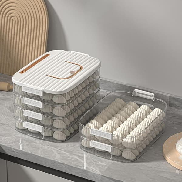 Dumpling Box Food Forseglingsboks HVID TRE LAG TRE LAG White Three Layers-Three Layers