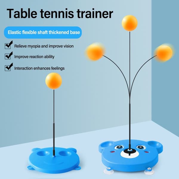 Pöytätennis Trainer Machine Ping Pong Itseharjoittelu BLUE SMALL blue small bear-small bear