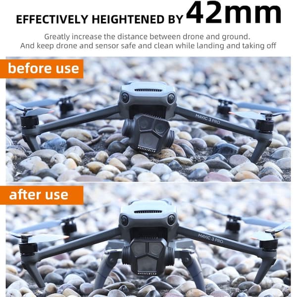 Landing Gear Height Extender GRÅ&ORANGE Grey&Orange