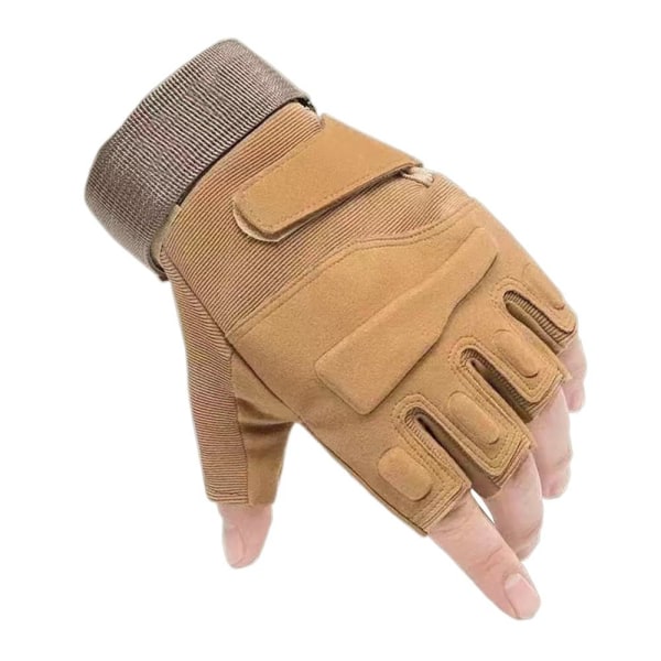 Outdoor Tactical Gloves Half Finger Handskar BRUN L L Brown L-L