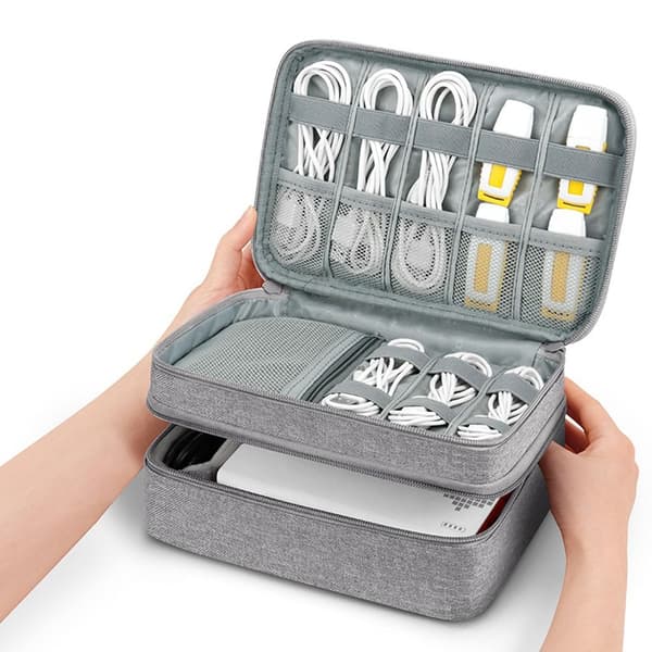 Digital opbevaringstaske USB-kabeltasker grey Style 2-Style 2