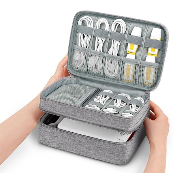 Digital oppbevaringsveske USB-kabelposer grey Style 2-Style 2